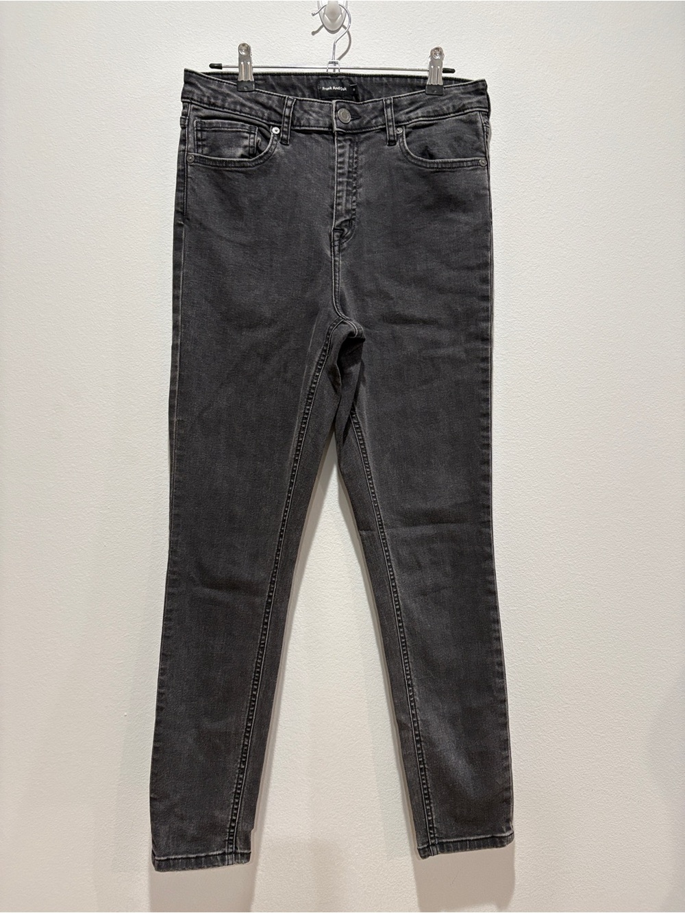 Frank & Oak Debbie Skinny Jeans - Charcoal Black